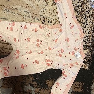 2-Pack Baby Girls Roses & Stripe Coveralls